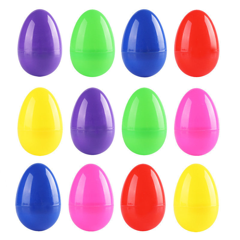 60Pcs Fillable Plastic Easter Egg Hunt Party Supply Pack Assorted Color