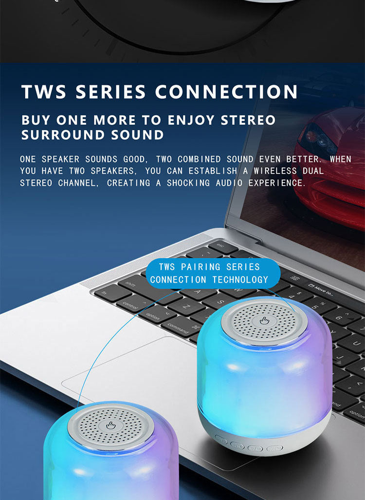 Bluetooth Speaker 15W Wireless Charging Night Light