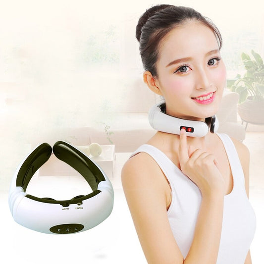 Electric neck massager with far infrared pain relief tool