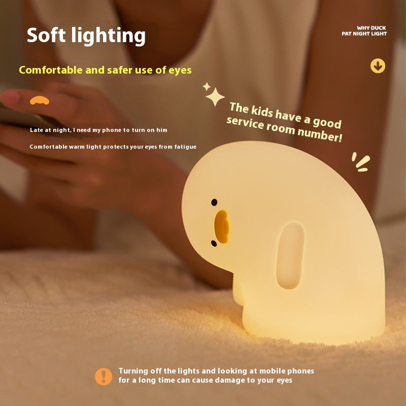 Cute Silicone Duck Night Light