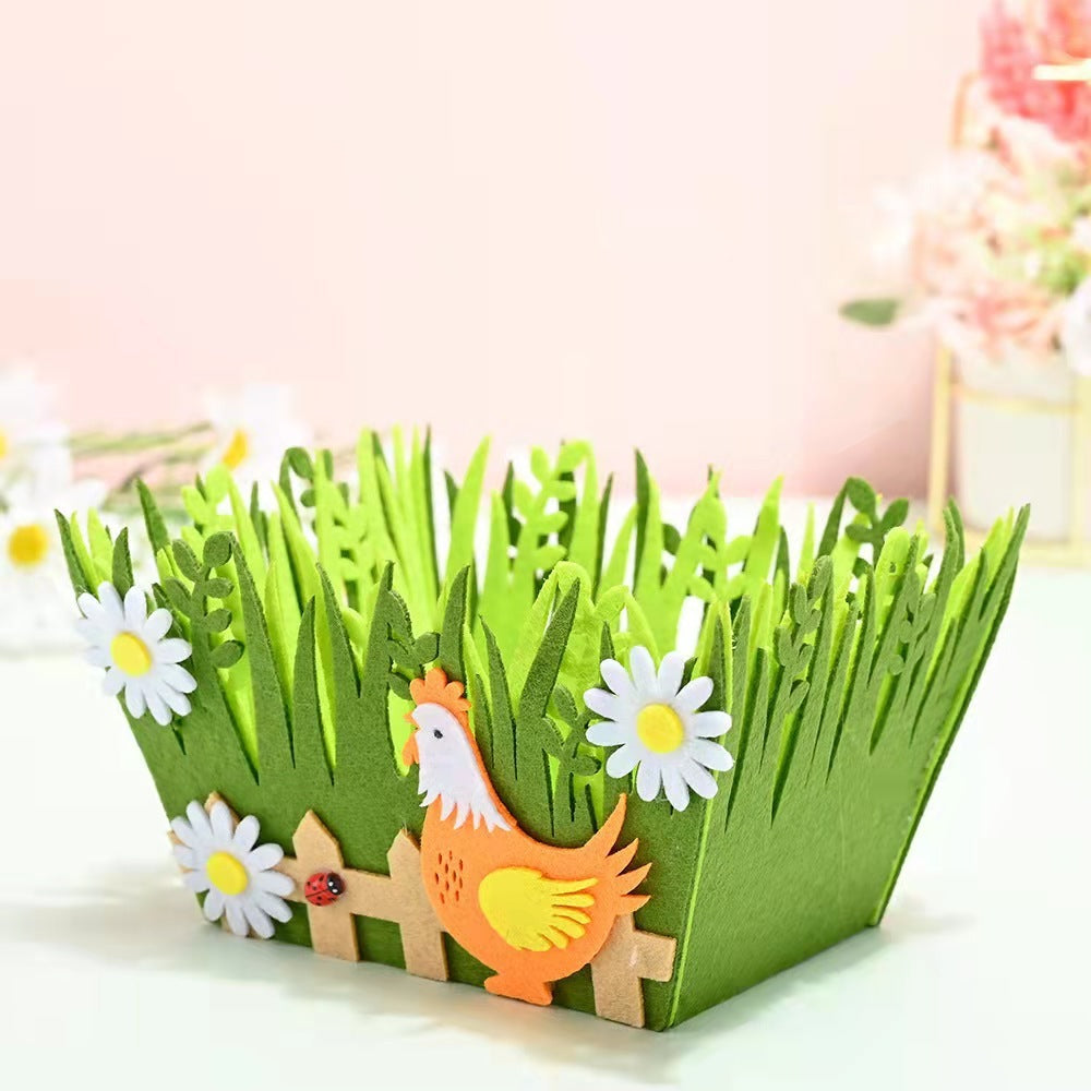 Green Decor Easter Basket