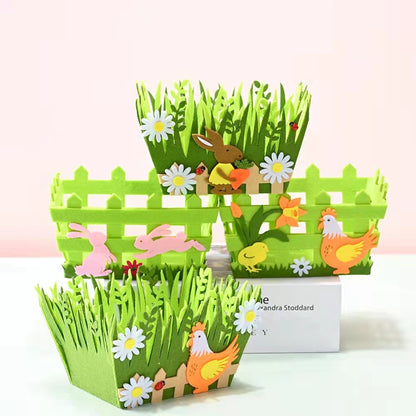 Green Decor Easter Basket