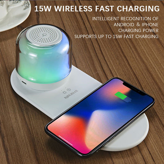 Bluetooth Speaker 15W Wireless Charging Night Light