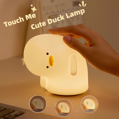 Cute Silicone Duck Night Light